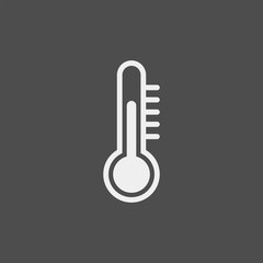 Thermometer flat vector icon. Temperature flat vector icon	