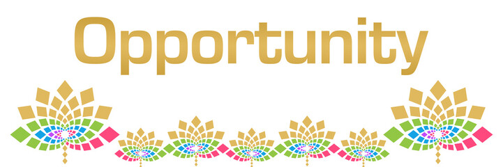 Fototapeta premium Opportunity Colorful Floral Horizontal 
