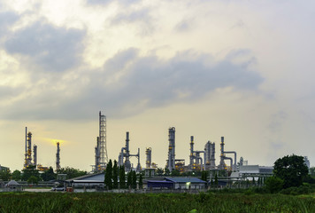 Sunrise refinery Before the thunderstorm