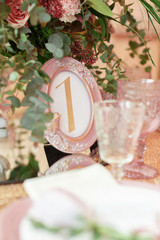 wedding or event table.