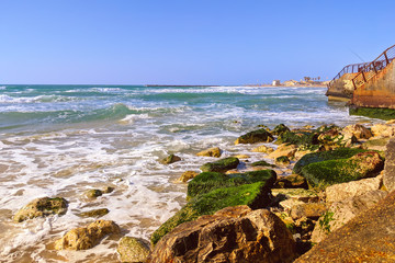The coast of Mediterranean sea