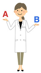 白衣の女性　比較