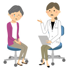 白衣の女性　問診　診察