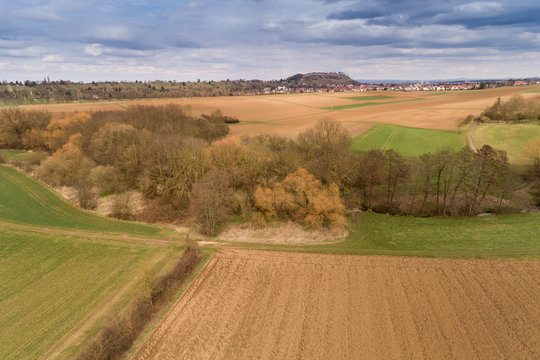 Luftbild Asperg mit Gef&auml;ngnis auf dem Hohen Asperg