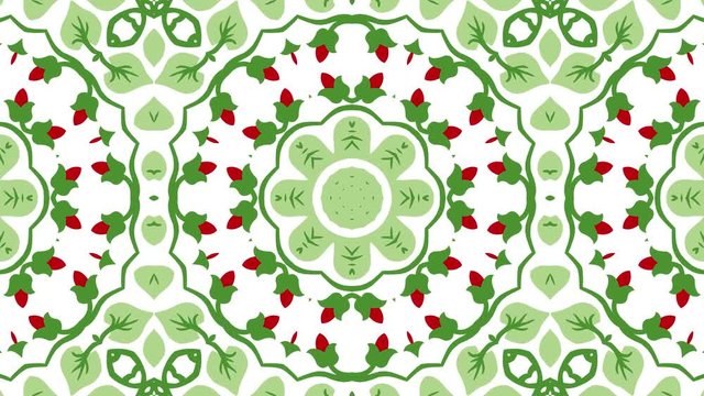 Kaleidoscope seamless loop sequence mandala patterns abstract multicolored motion graphics background. Ideal for yoga, clubs, shows