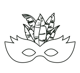 Obraz premium carnival mask with feathers