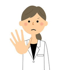 白衣の女性　ドクターストップ