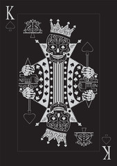 King skull card background 