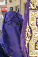 Semana santa de Málaga, los penitentes