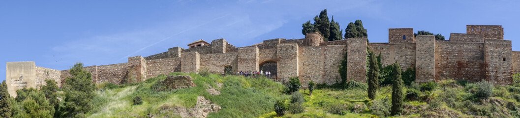 Fototapeta na wymiar antigua alcazaba nazarí de Málaga, Andalucía