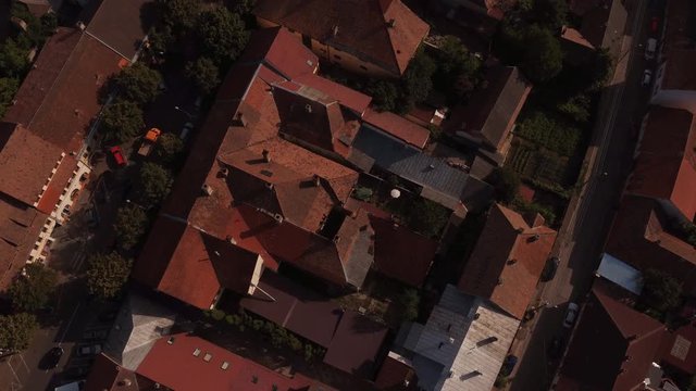 Aerial view of rooftops