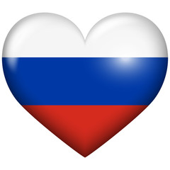 lovely heart with russian colors