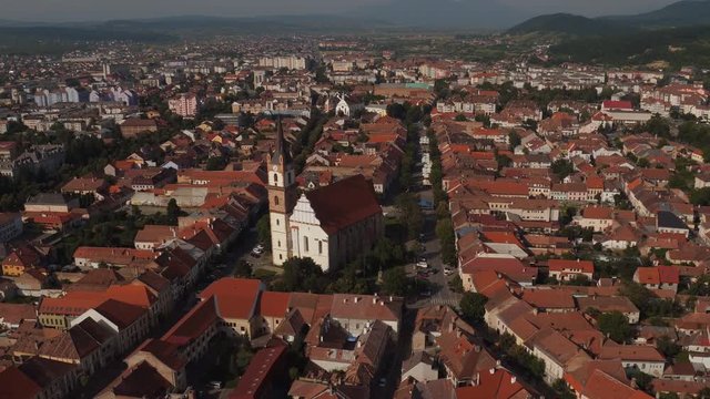 Aerial view of Bistrita