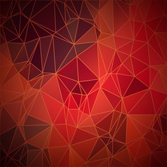Abstract geometric background and triangle pattern, mosaic. Polygon shape structure. Vector orange background. EPS 10