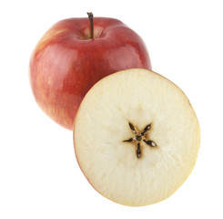 red apple isolated on white background