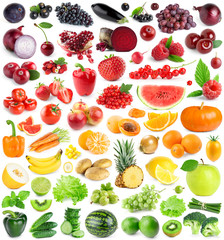 Fototapeta na wymiar Collection of fruits and vegetables