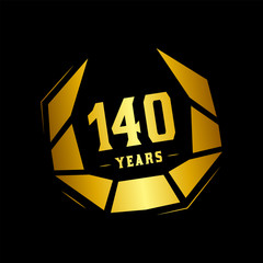 140 years design template. 140 anniversary template. 
