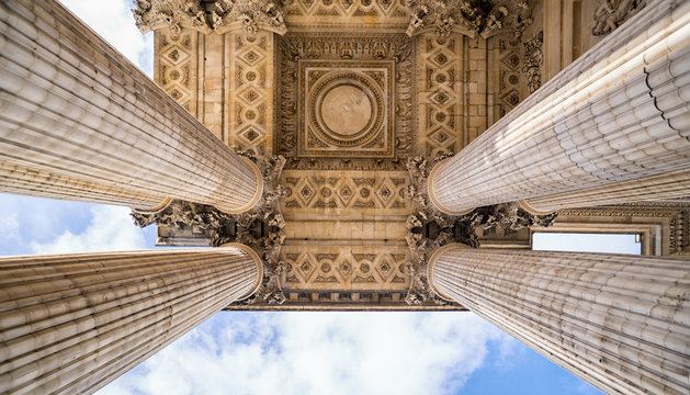Directly below view of Pantheon Church