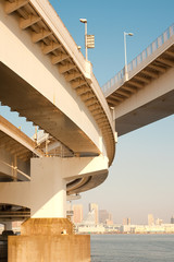 Access to Rainbow Bridge, Odaiba, Tokyo, Kanto Region, Honshu, Japan