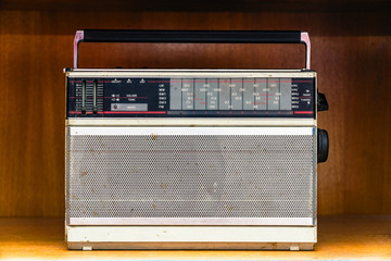 Old vintage dirty analog radio