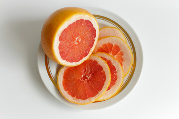 sliced grapefruit