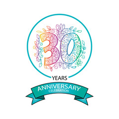 30 years anniversary celebration logo