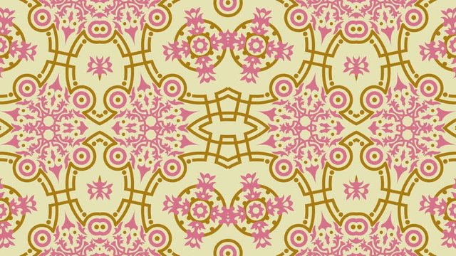 Kaleidoscope seamless loop sequence mandala patterns abstract multicolored motion graphics background. Ideal for yoga, clubs, shows