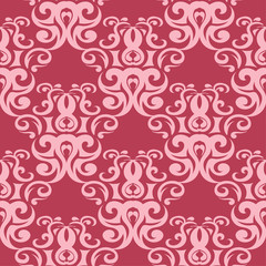 Cherry pink floral seamless pattern