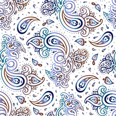 Paisley background. Hand Drawn ornament. Vector illustration