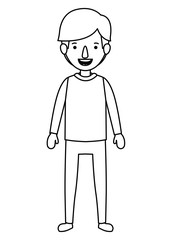 young man with winter clothes