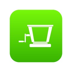 Old grape juicer icon digital green