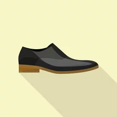 Rolgordijnen Man shoe icon, flat style © ylivdesign