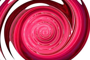 Red lines revolve spiral flow vector abstract background 3d illustration.