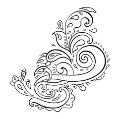 Fototapeta premium Paisley background. Hand Drawn ornament. Vector illustration