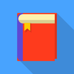 Thick book icon, flat style