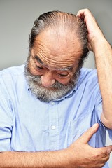 Obraz premium Confused Male Grandfather