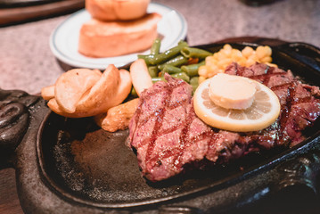Beef steak in Okinawa,Japan