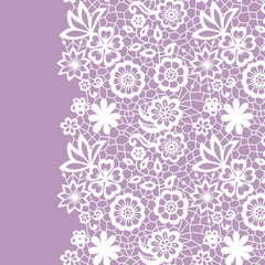 Seamless lace border. Invitation card.