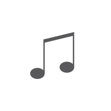 Note flat vector icon. Music sign symbol