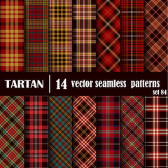 Set Tartan Seamless Pattern