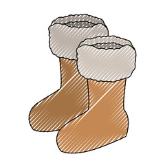 winter boots accessory icon
