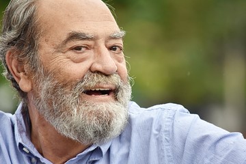 Bearded Old Male Talking