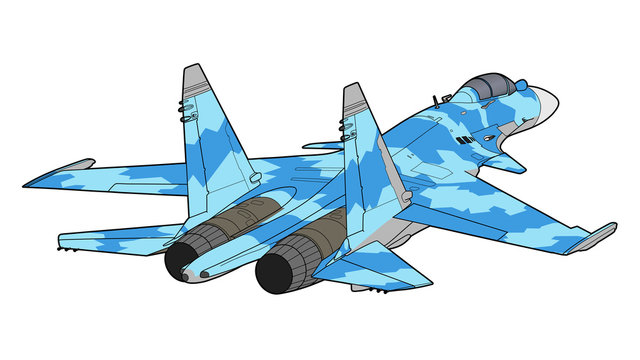 Modern Russian jet fighter aircraft.