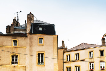 Antique building view in Old Town Metz, France