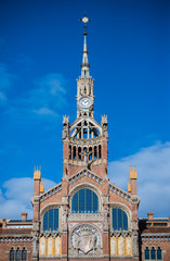Fototapeta premium Hospital of the Holy Cross and Saint Paul, (Hospital de la Santa Creu i de Sant Pau), Barcelona, Catalonia, Spain, UNESCO World Heritage Site