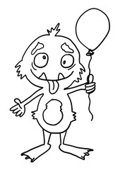 Ausmalbild Monster