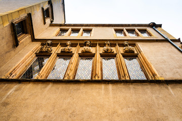 Renaissance style building House of Heads in Metz, France
