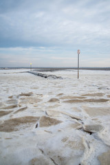 Vague de froid plage de Fouras Charente Maritime France