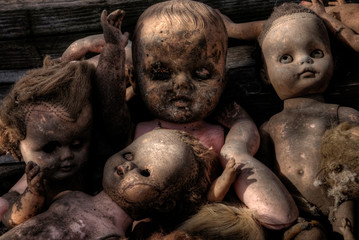 Creepy Broken Old Dolls