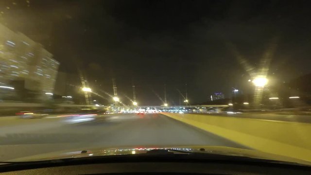 time lapse - POV driving on highway located at LDP highway, kuala lumpur, malaysia